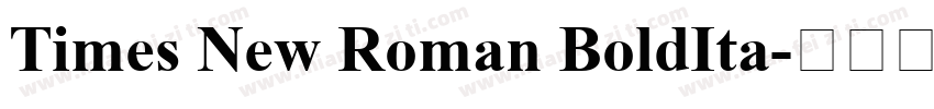 Times New Roman BoldIta字体转换